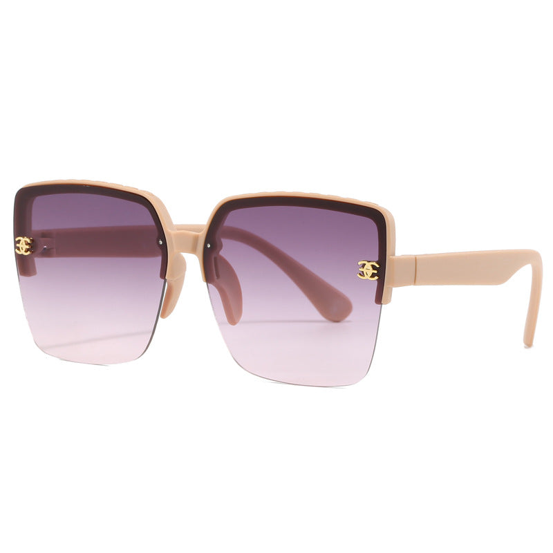 Dame oversized kvadratisk solbrille med høykvalitets linser Luvikno