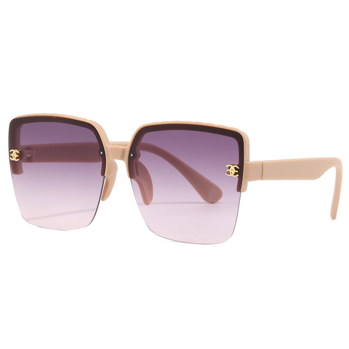 Dame oversized kvadratisk solbrille med høykvalitets linser Luvikno