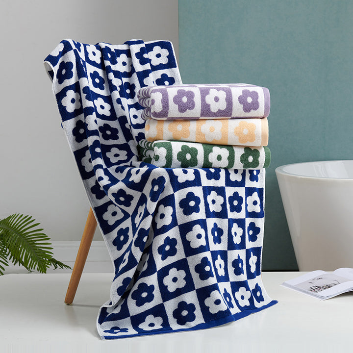 Damer Luksuriøst Frotté-Badehåndkle med Blomsterdesign Luvikno