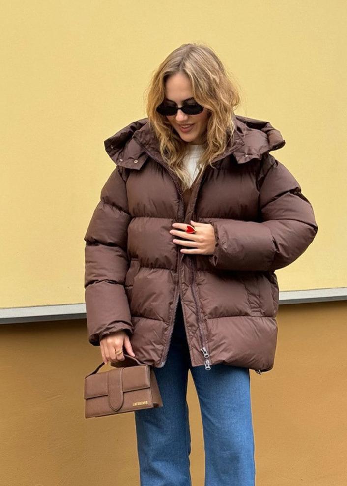 Luvik | Sjokolade-Puffer-jakke - Behagelig og Trendy