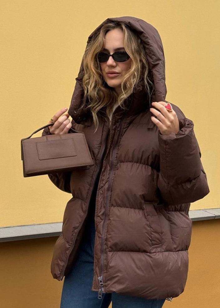 Luvik | Sjokolade-Puffer-jakke - Behagelig og Trendy