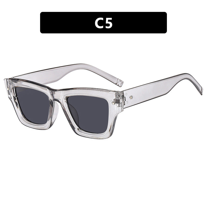 Dame trendy solbrille med firkantet ramme og UV-beskyttelse Luvikno