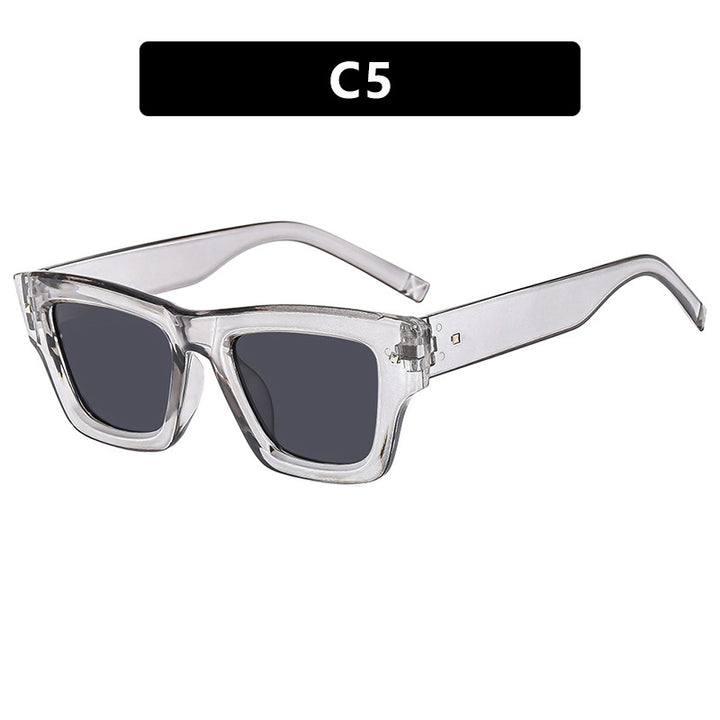 Dame trendy solbrille med firkantet ramme og UV-beskyttelse Luvikno