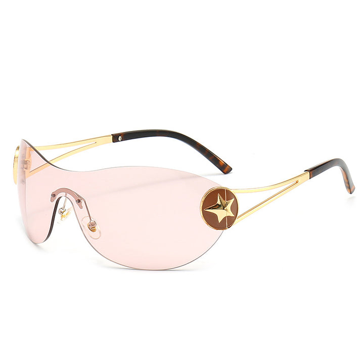 Dame Motebar Solbrille med gjennomsiktig design og stilige detaljer Luvikno