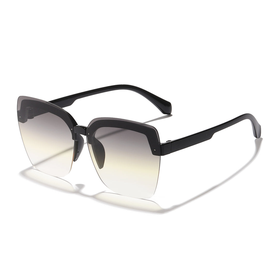 Dame moteriktig oversized solbriller med innovativt design Luvikno