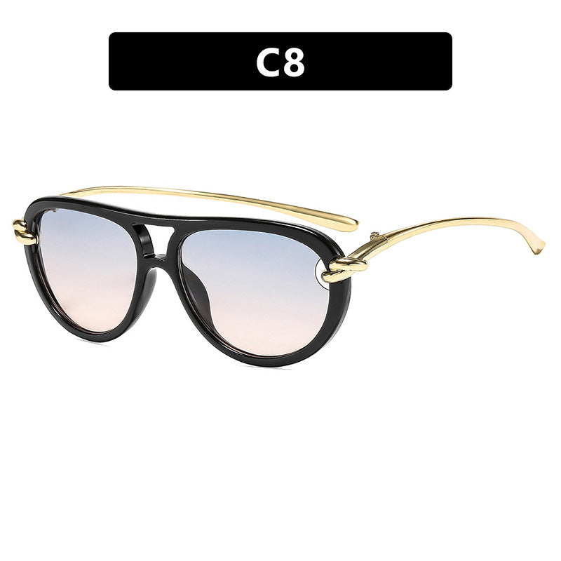 Dame Retro-solbrille med elegant ramme og polariserte linser Luvikno