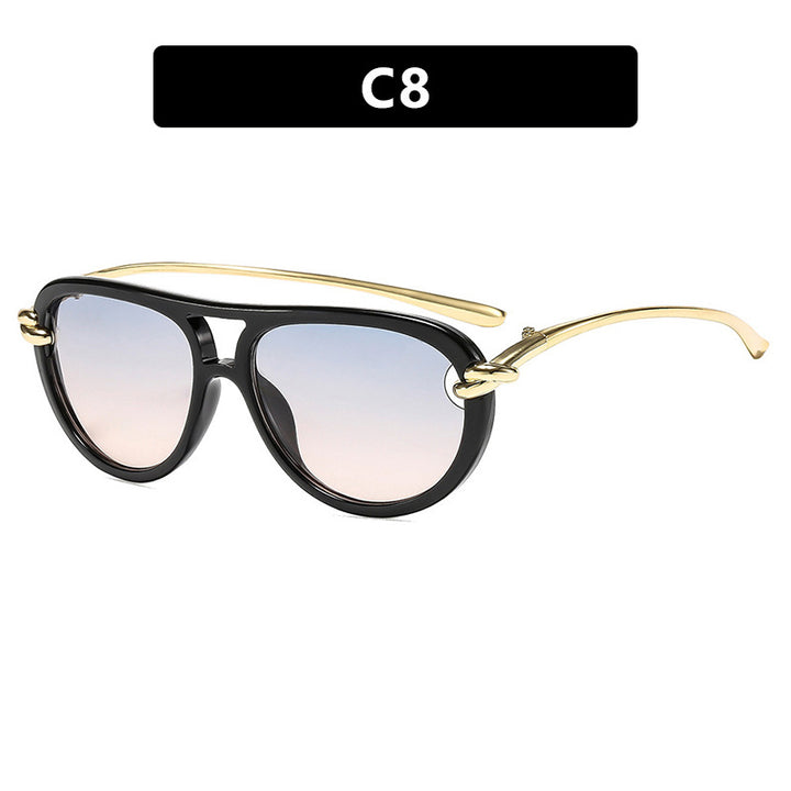 Dame Retro-solbrille med elegant ramme og polariserte linser Luvikno
