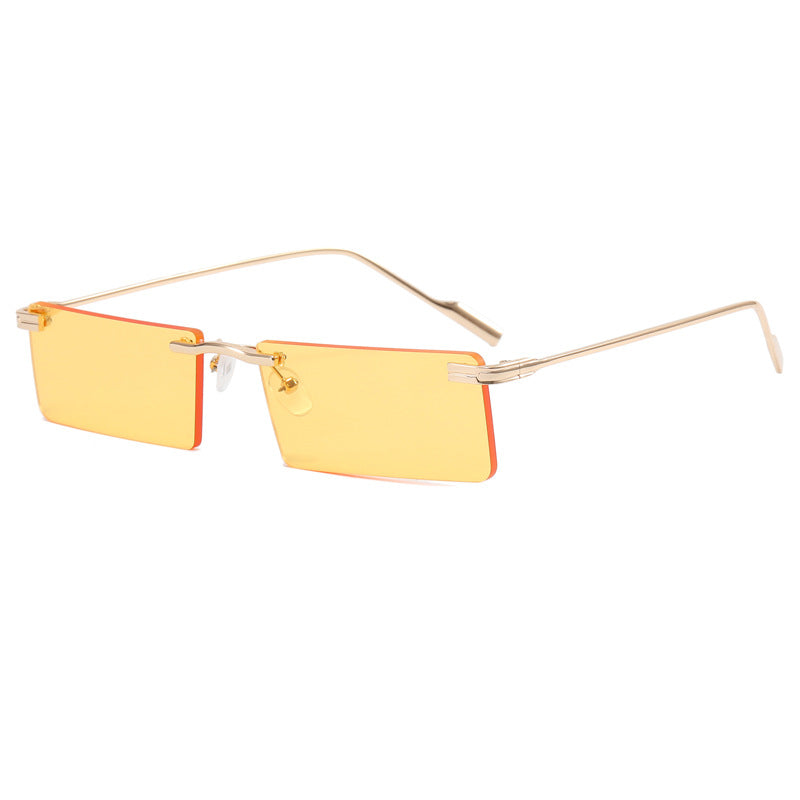 Damer Elegant Rektangulær Solbrille med Elegant Metallramme Luvikno