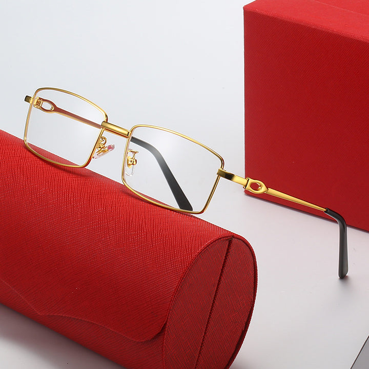 Damer elegante halvrammebrille med fint metallramme Luvikno
