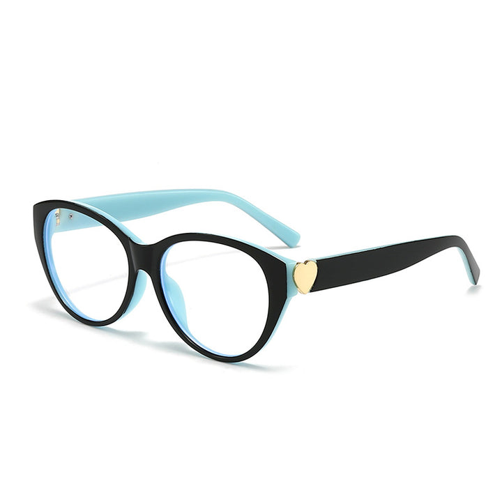 Dame Cat-Eye solbriller med hjerte-motiv Luvikno