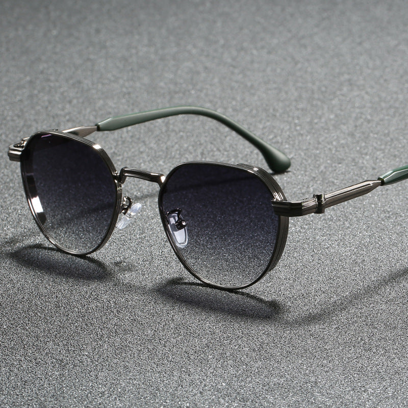 Dame geometrisk solbrille i moderne design Luvikno