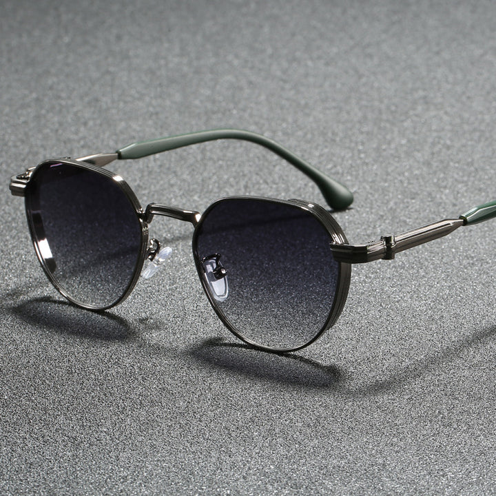 Dame geometrisk solbrille i moderne design Luvikno