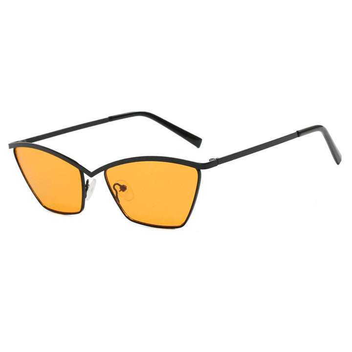 Dame mode Cat-Eye solbriller med elegant metallramme Luvikno