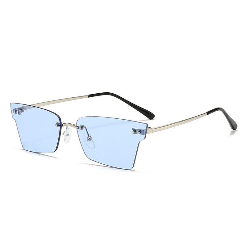 Dame trendy geometrisk solbrille med ultralett ramme Luvikno