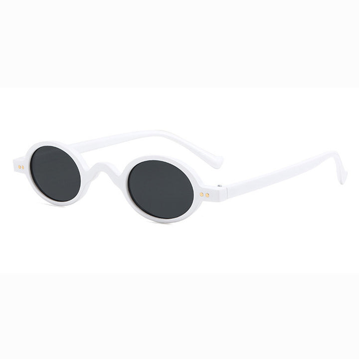 Dame rund solbrille i retrostil Luvikno