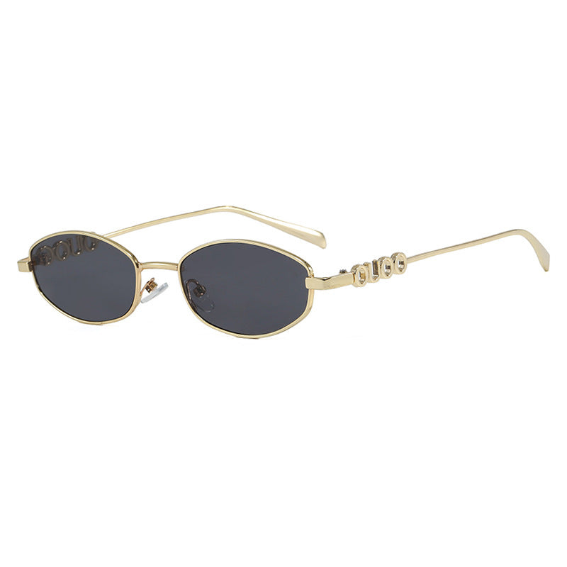 Dame moterik solbrille med elegant rustfritt stålramme og UV-beskyttelse Luvikno