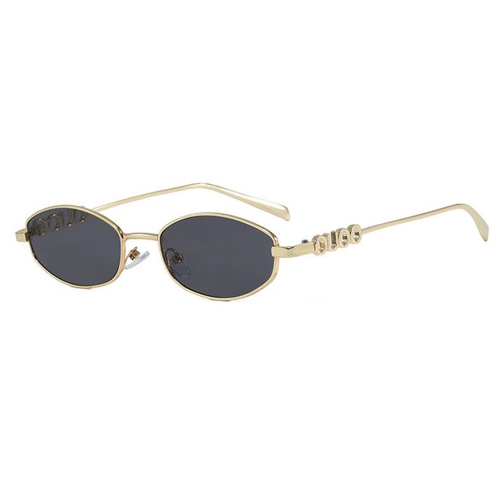 Dame moterik solbrille med elegant rustfritt stålramme og UV-beskyttelse Luvikno