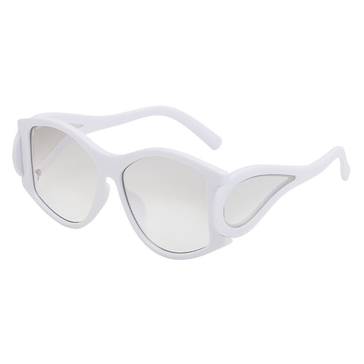 Dame moderne Cat-Eye solbriller med unikt ramme og UV-beskyttelse Luvikno