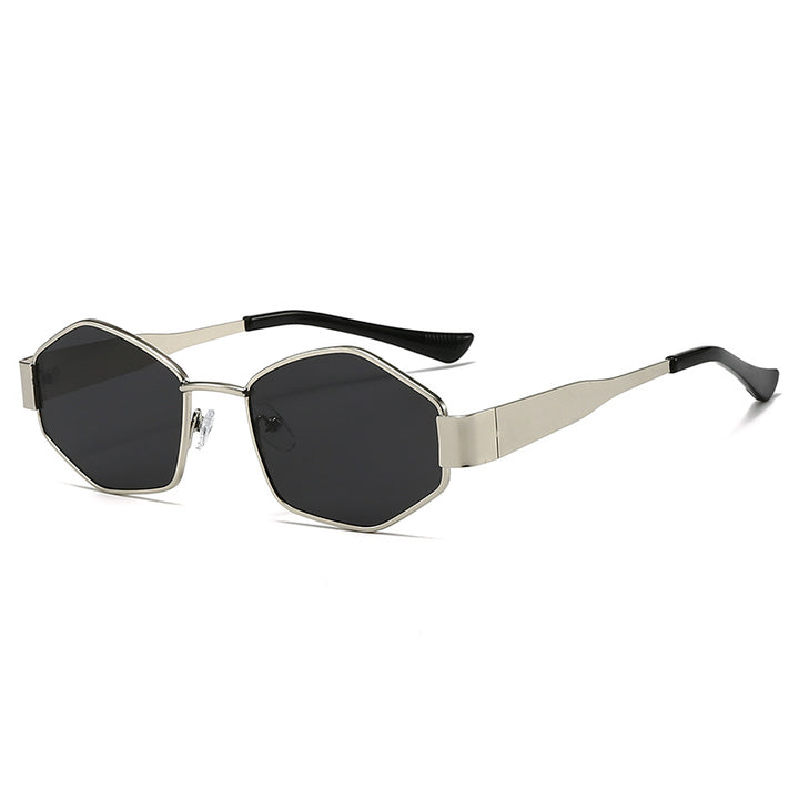Dame moteriktig solbrille i elegant sekskant-design Luvikno