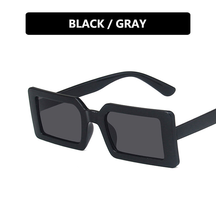 Dame kvadratisk solbrille med moderne, bred ramme og beskyttende UV-filter Luvikno