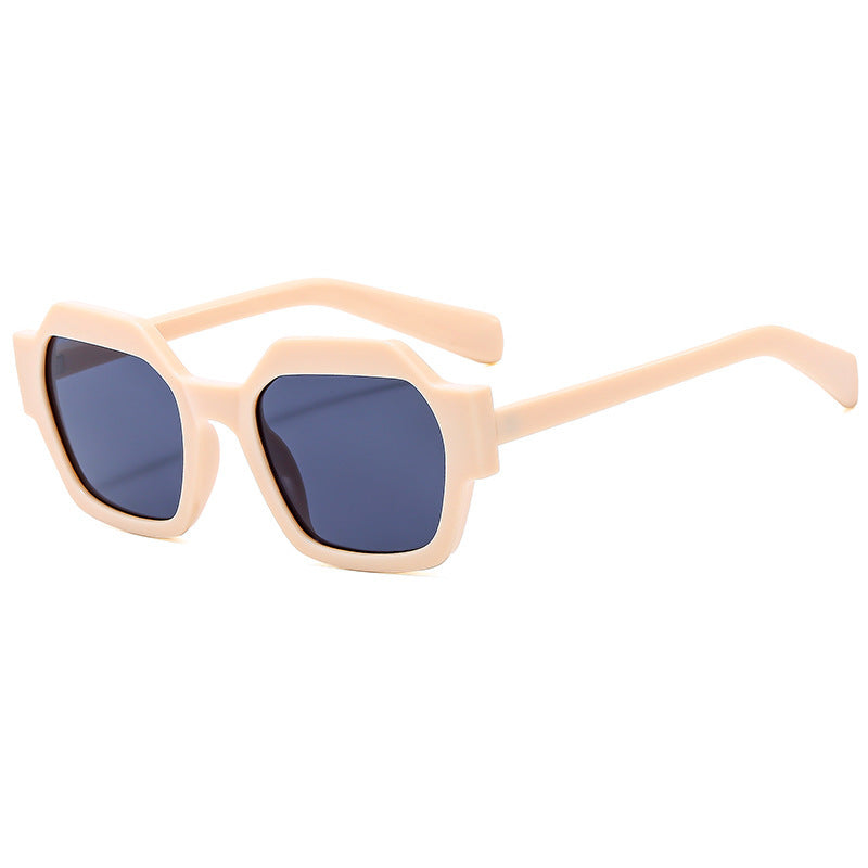 Damer geometrisk solbrille med moderne ramme og UV-beskyttelse Luvikno