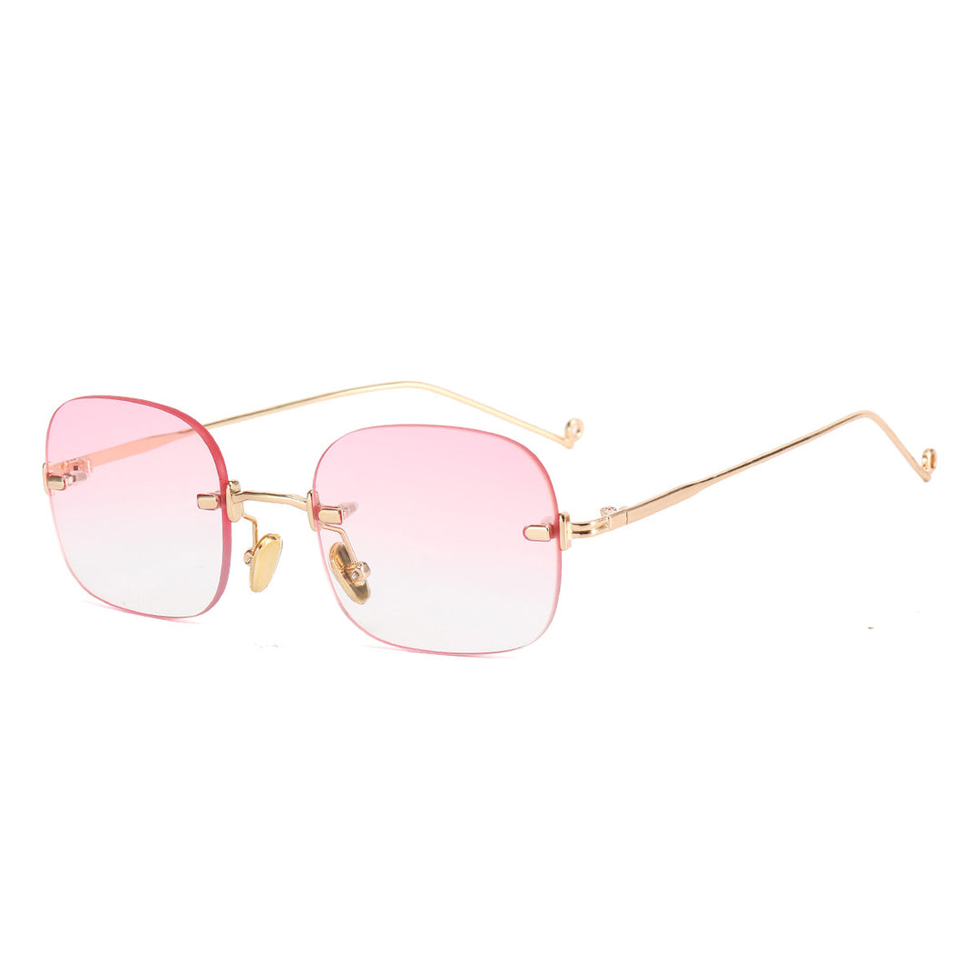 Damer Elegant kvadratisk solbrille med luksuriøs metallramme Luvikno