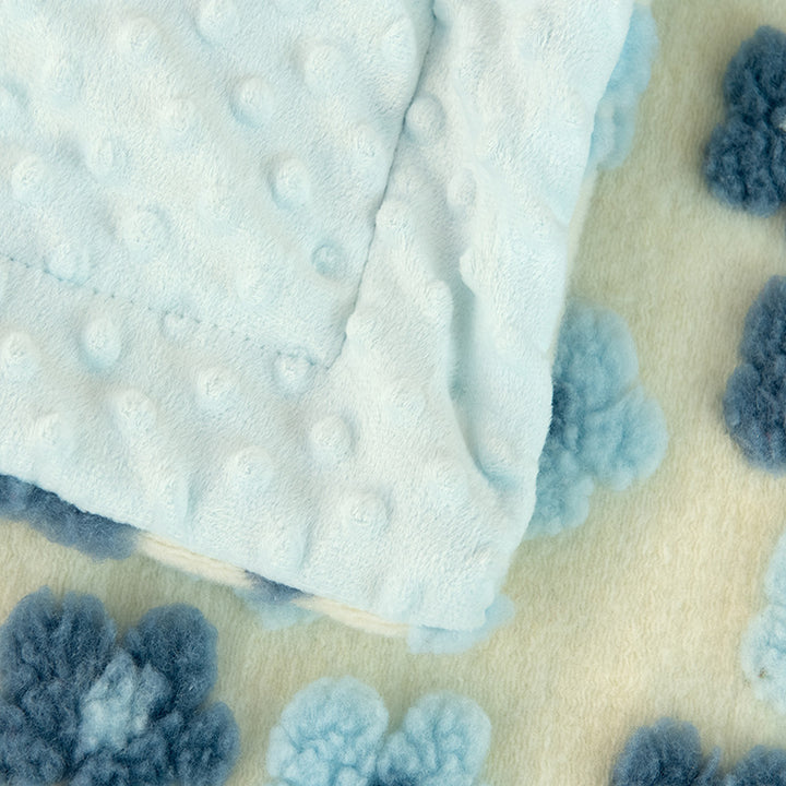 Dame myk og koselig mikrofiber-pledd med blomsterdesign Luvikno