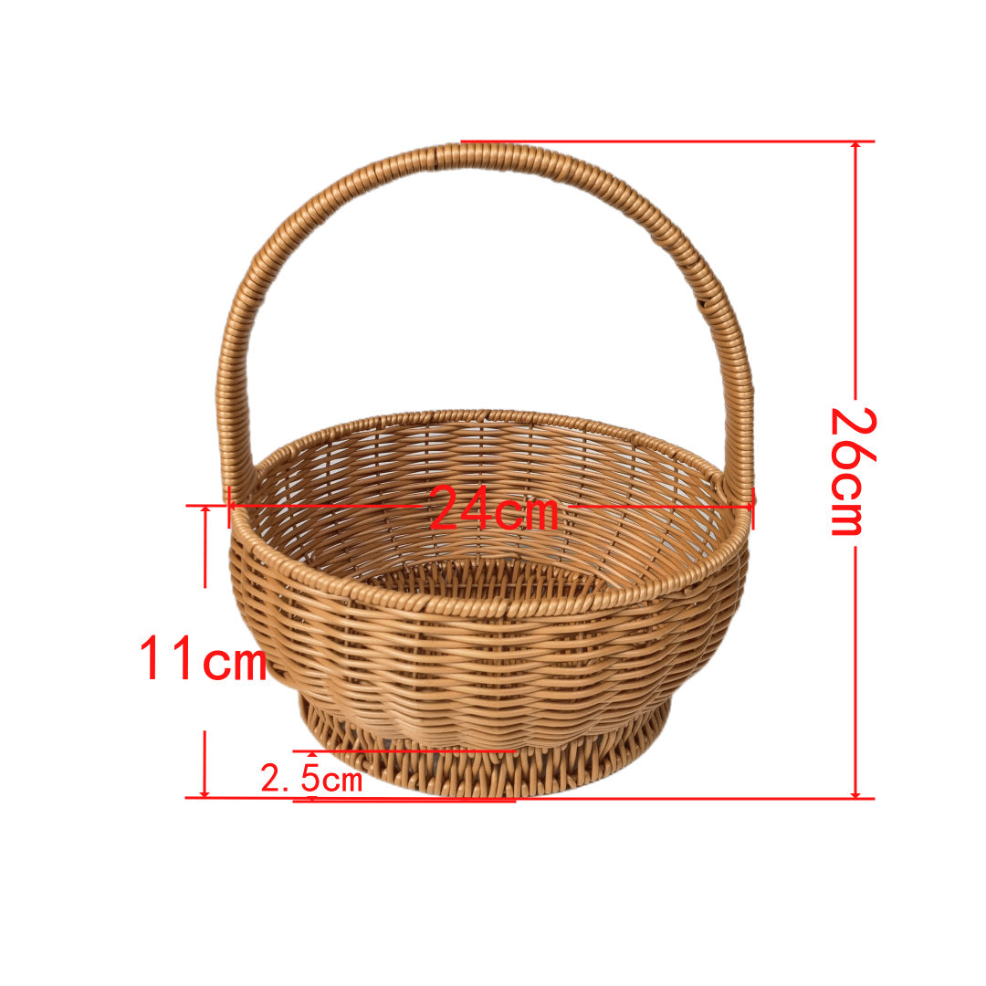 Dame håndlaget rattan kurv med håndtak Luvikno