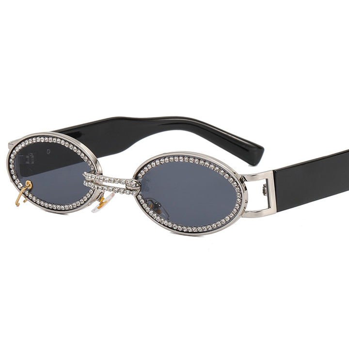 Damer ekstravagant moderne solbriller med rhinestones ramme Luvikno
