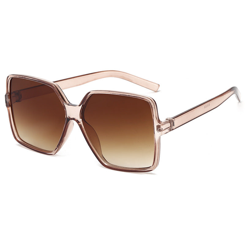 Dame oversized kvadratisk solbrille med elegant ramme Luvikno