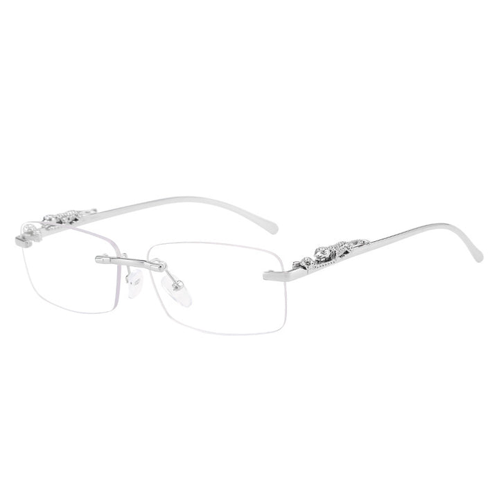 Dame moteriktig solbrille med kunstneriske utsmykninger Luvikno