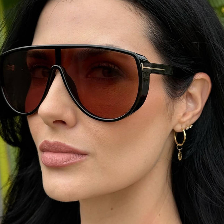 Dame elegant oversized solbrille med markant design og UV-beskyttelse Luvikno