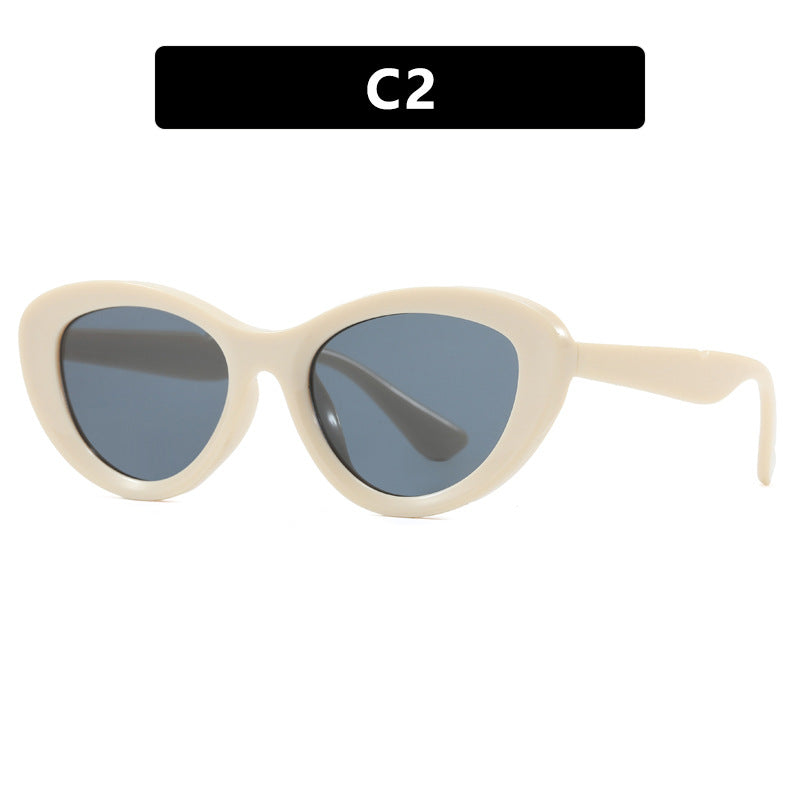 Dame Cat-Eye solbriller i unikt design Luvikno
