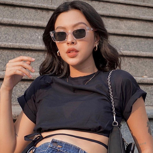 Dame Designer-solbrille med trendy skilpaddemønster Luvikno