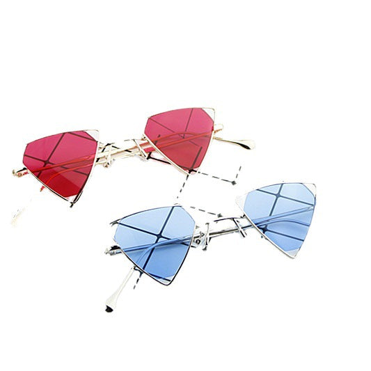 Dame geometrisk solbrille med elegant metallramme Luvikno