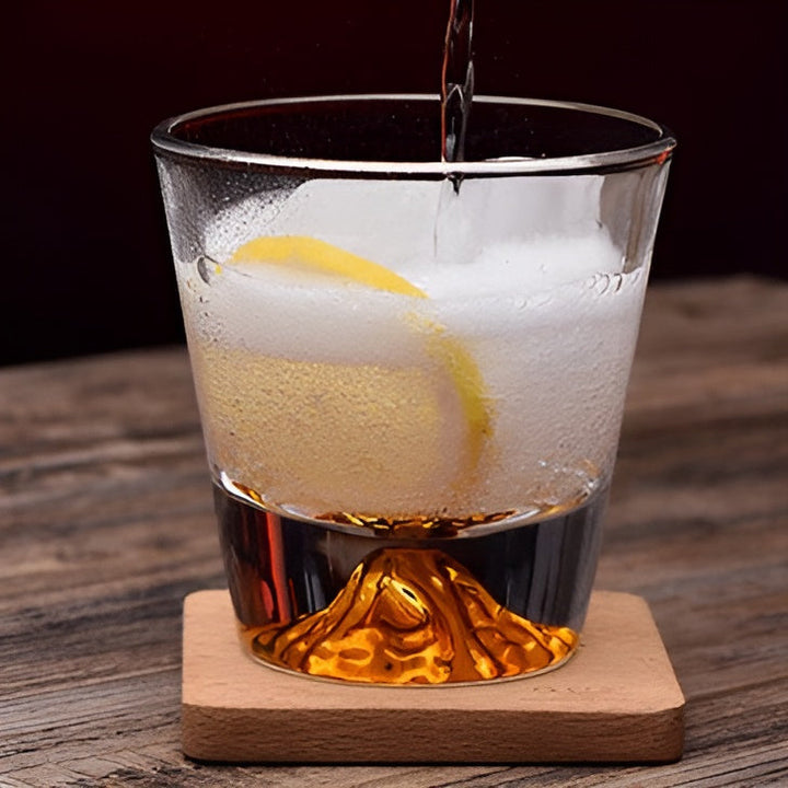 Whiskeyglass med Mount Fuji-design – Elegant sett for kjennere | Luvikno