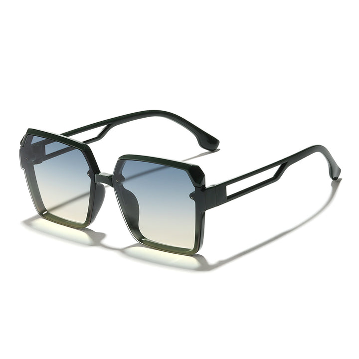 Dame oversized solbriller med trendy, gjennomsiktig design Luvikno