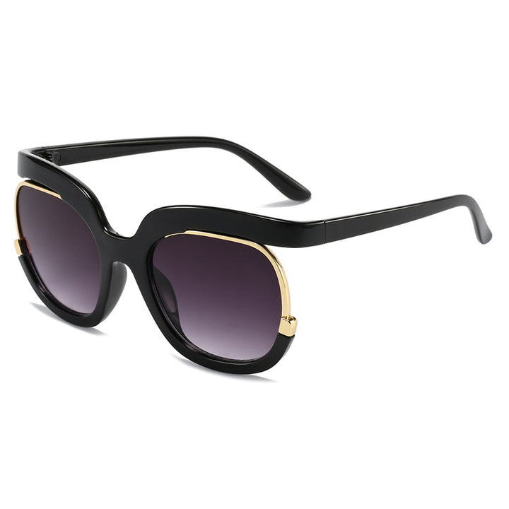 Dame Overdimensjonert Solbrille med elegant Skildpadde-design Luvikno