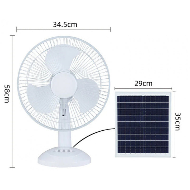Unisex Solarbetrift Stående vifte med justerbar vinkel og effektive vifteblader Luvikno