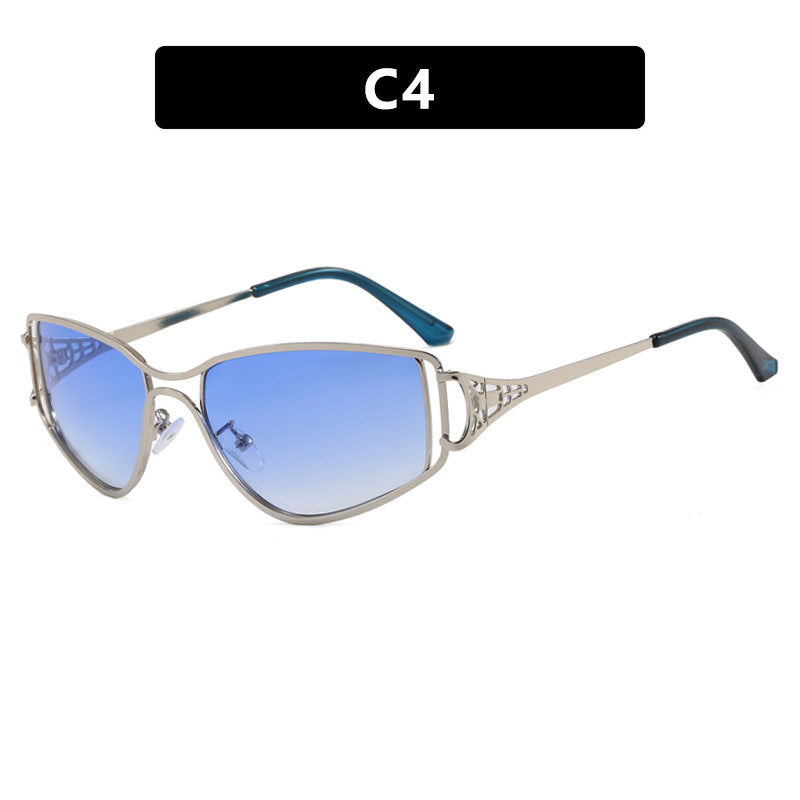 Dame eksklusive Cat-Eye solbriller med elegante dekorasjoner Luvikno