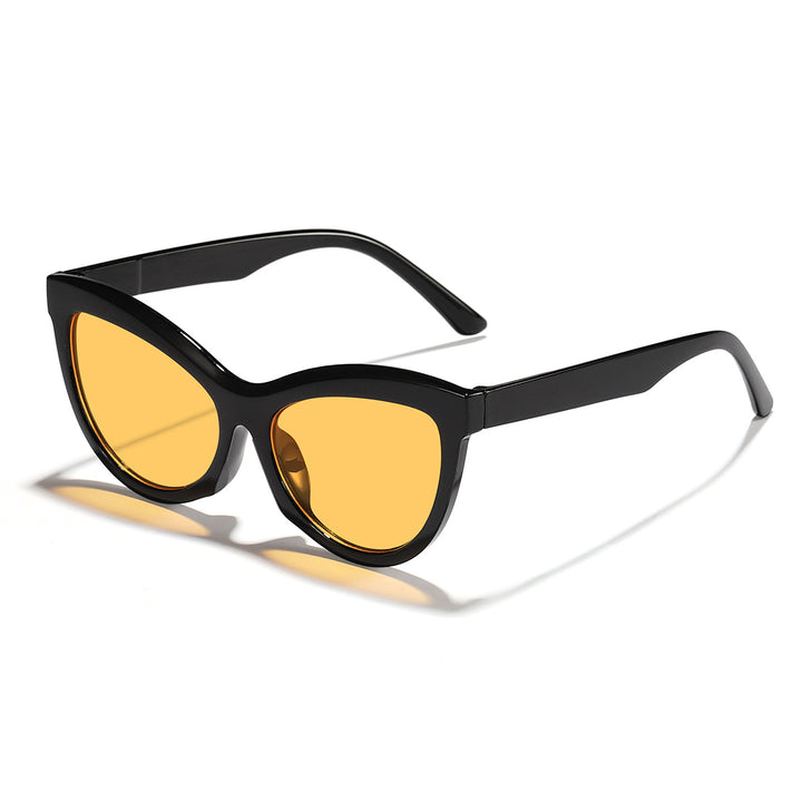 Dame trendy svart-hvitt solbrille Luvikno