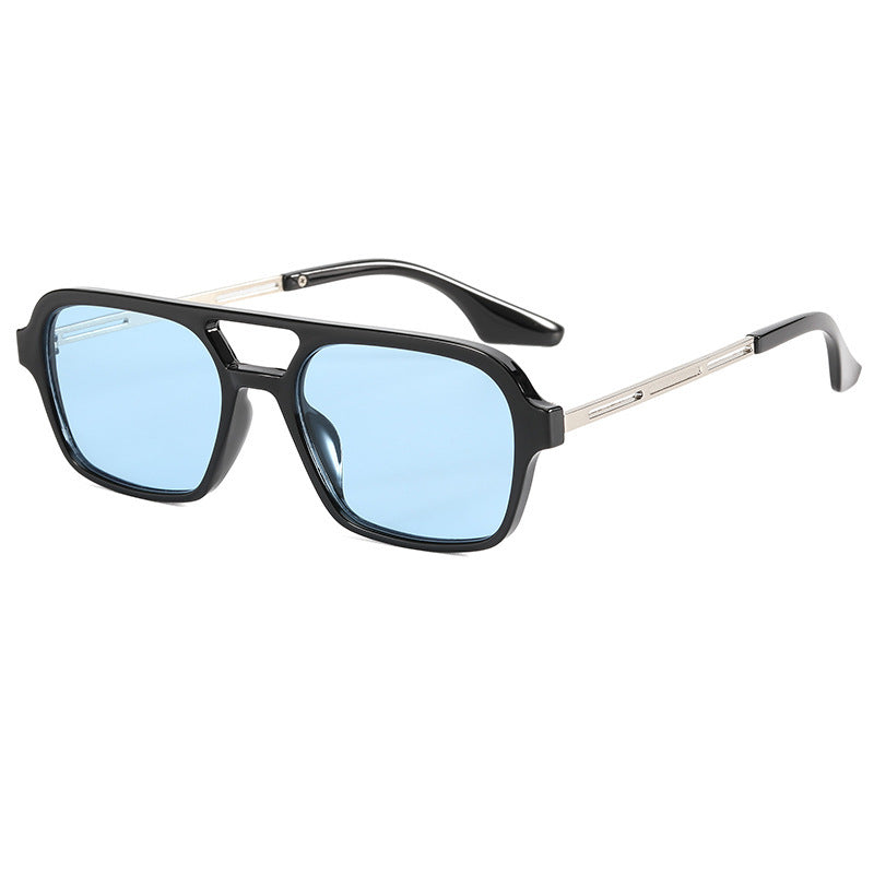 Dame designer solbriller med elegant transparent ramme og gule glass Luvikno