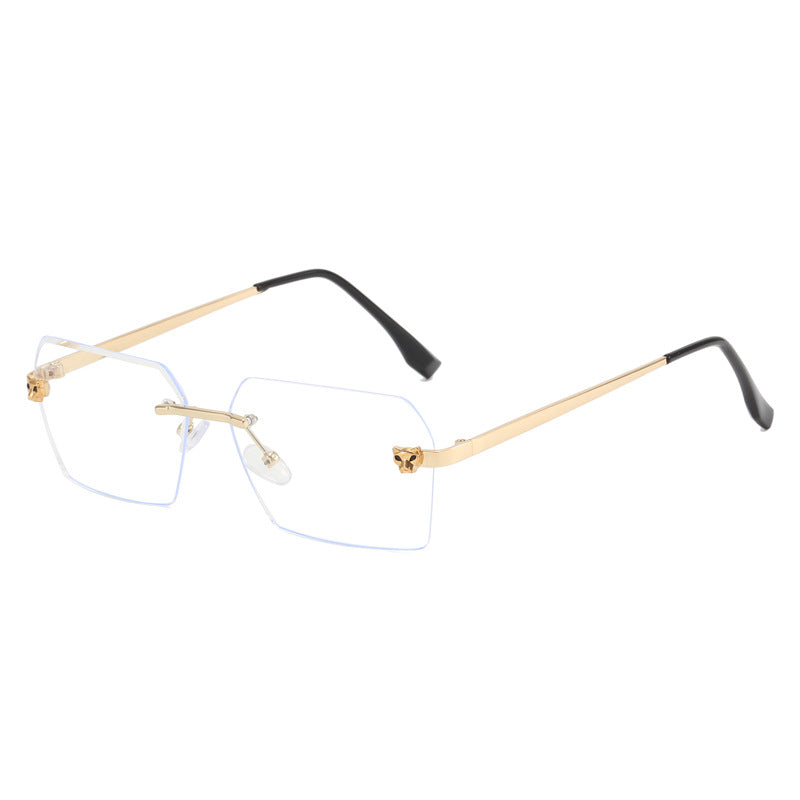 Damer moterik firkantet solbrille med elegant metallramme Luvikno