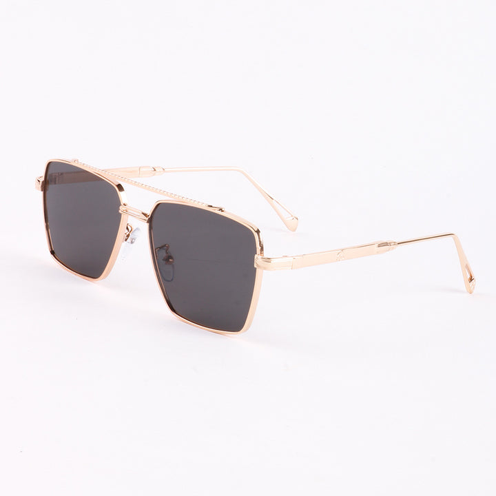 Dame oversized solbriller med elegant metallramme Luvikno