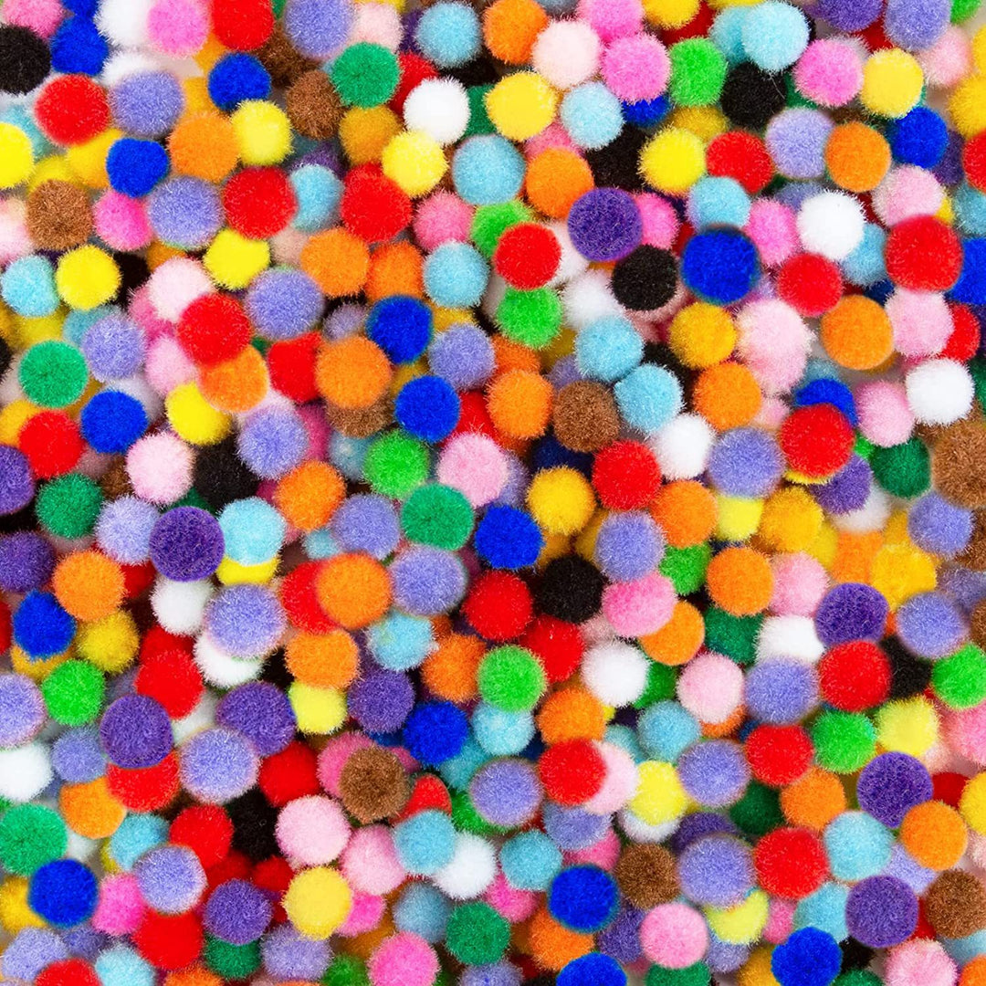 Unisex fargerike Bastelpompons Luvikno
