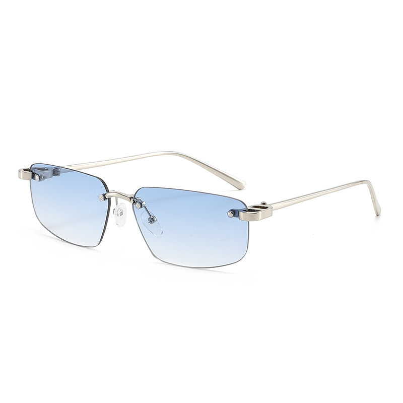 Dame moteriktig rektangulær solbrille med minimalistisk ramme Luvikno