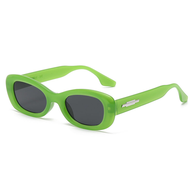 Dame modisk solbrille med oval rammeform og UV-beskyttelse Luvikno