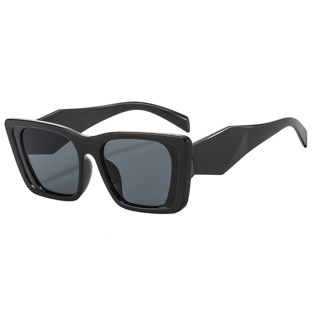 Dame oversized designer-solbrille med futuristisk ramme Luvikno