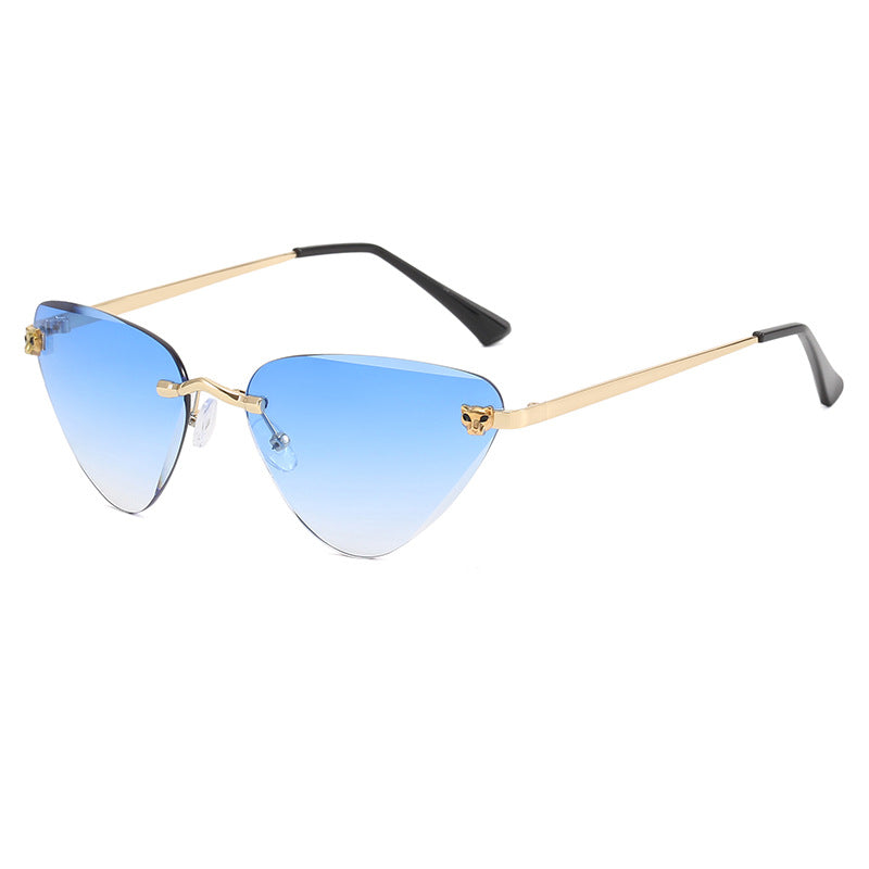 Dame Cat-Eye Solbriller med elegant metallramme Luvikno