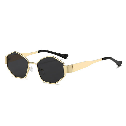 Dame moteriktig solbrille i elegant sekskant-design Luvikno